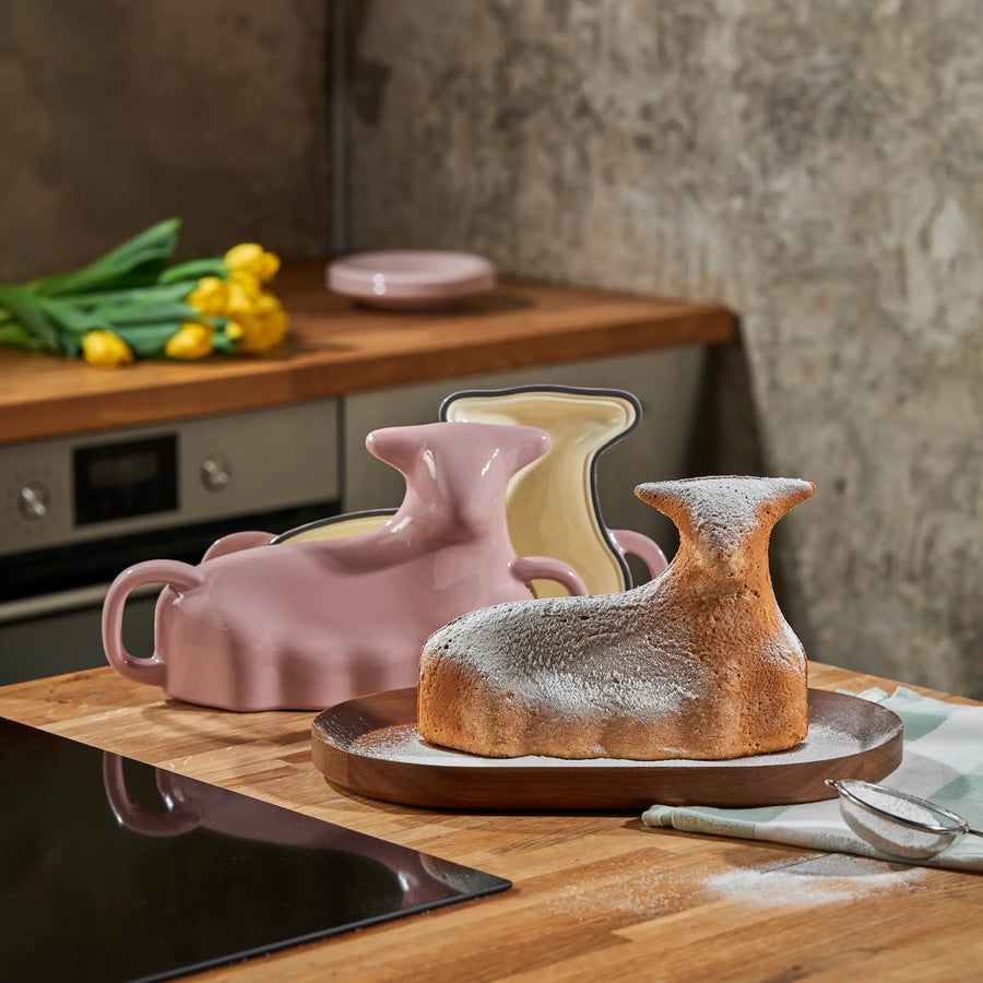 Forma na baránka v pastelovo ružovej farbe