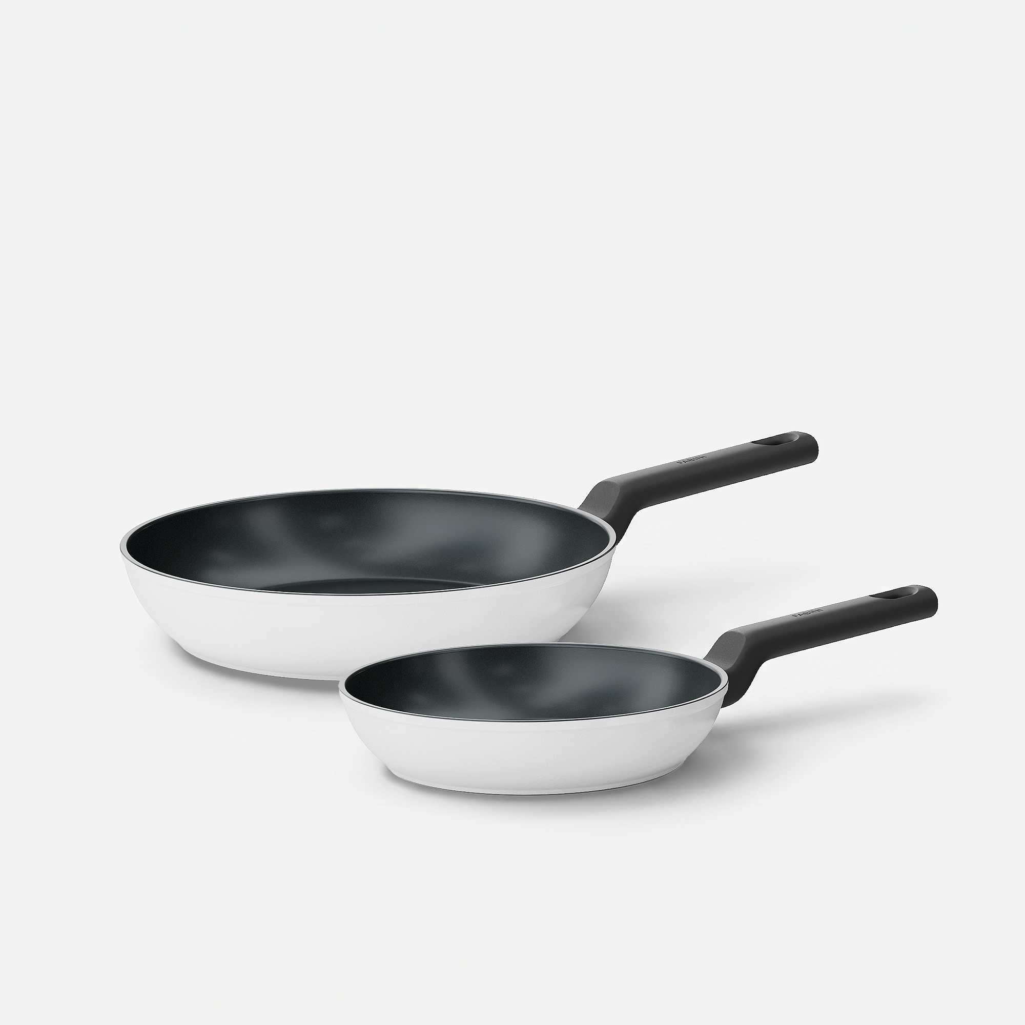 Sada panvíc Meda 5.0 Economy, ø 20 cm + ø 26 cm, 2 díly - Nepriľnavé panvice s keramickým povrchom, krémové