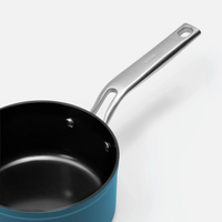 Rajnica Meda 4.0, ø 16 cm (1,3 l) - Nepriľnavá rajnica s keramickým povrchom s pokrievkou, modrá