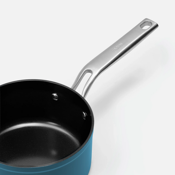 Rajnica Meda 4.0, ø 16 cm (1,3 l) - Nepriľnavá rajnica s keramickým povrchom s pokrievkou, modrá