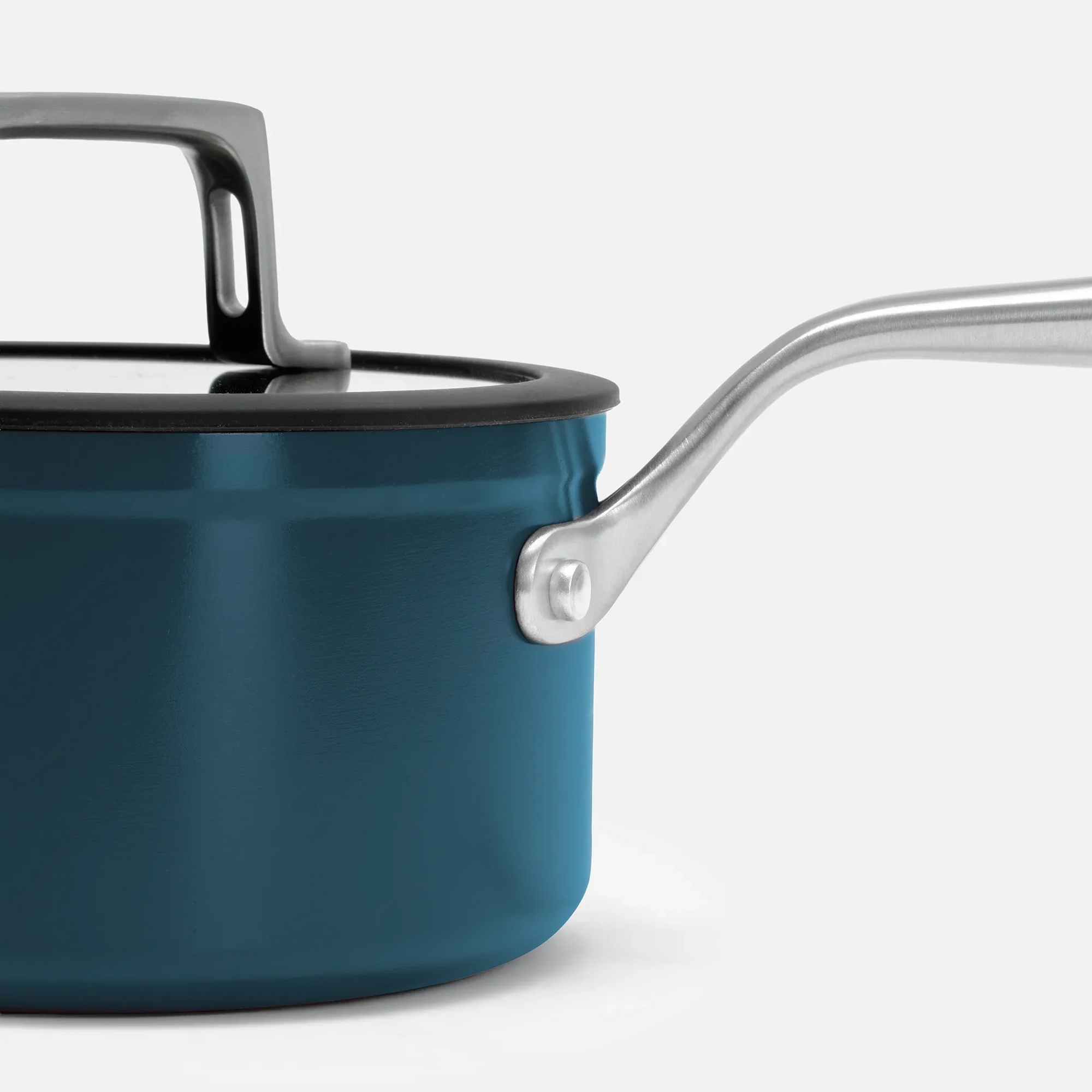 Rajnica Meda 4.0, ø 16 cm (1,3 l) - Nepriľnavá rajnica s keramickým povrchom s pokrievkou, modrá