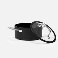 Hrniec Meda 4.0, ø 20 cm (2,4 l) - Nepriľnavý hrniec s keramickým povrchom s pokrievkou, čierny