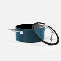 Hrniec Meda 4.0, ø 20 cm (2,4 l) - Nepriľnavý hrniec s keramickým povrchom s pokrievkou, modrý