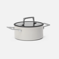 Hrniec Meda 4.0, ø 20 cm (2,4 l) - Nepriľnavý hrniec s keramickým povrchom s pokrievkou, sivý