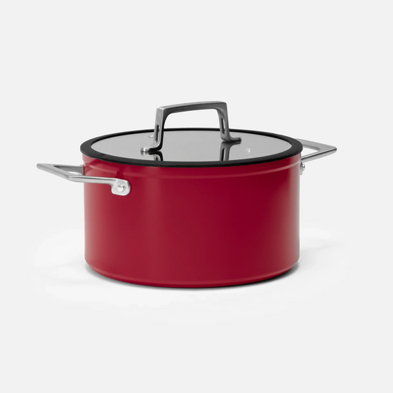 Hrniec Meda 4.0, ø 24 cm (5,5 l) - Nepriľnavý hrniec s keramickým povrchom s pokrievkou, vínový