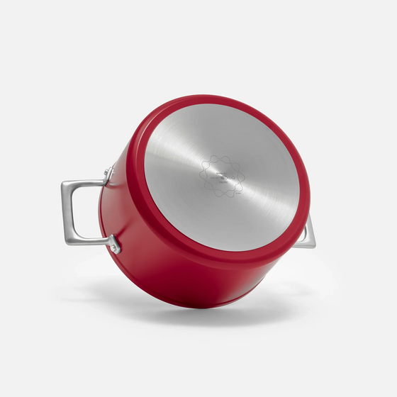 Hrniec Meda 4.0, ø 24 cm (5,5 l) - Nepriľnavý hrniec s keramickým povrchom s pokrievkou, vínový