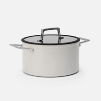 Hrniec Meda 4.0, ø 24 cm (5,5 l) - Nepriľnavý hrniec s keramickým povrchom s pokrievkou, sivý