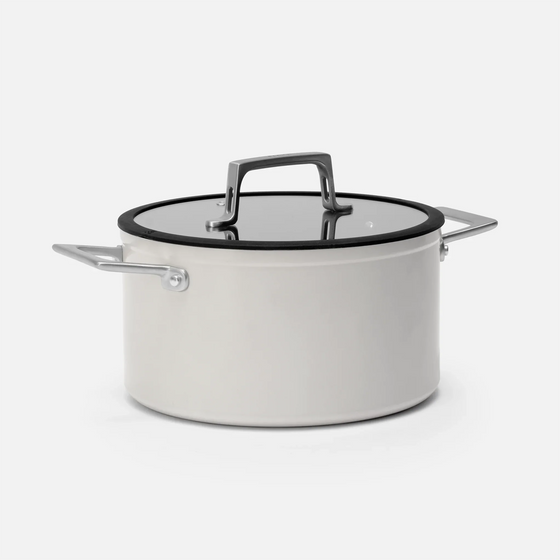 Hrniec Meda 4.0, ø 24 cm (5,5 l) - Nepriľnavý hrniec s keramickým povrchom s pokrievkou, sivý