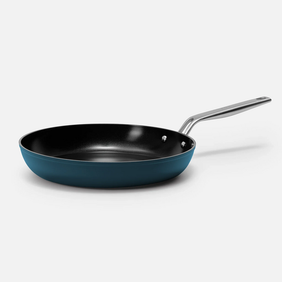 Panvica Meda 4.0, ø 30 cm - Nepriľnavá panvica s keramickým povrchom bez pokrievky, modrá