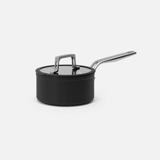 Rajnica Meda 4.0, ø 16 cm (1,3 l) - Nepriľnavá rajnica s keramickým povrchom s pokrievkou, čierna