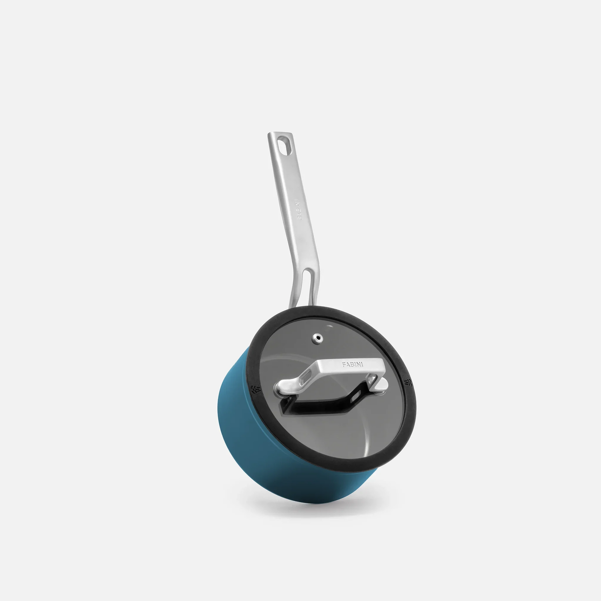 Rajnica Meda 4.0, ø 16 cm (1,3 l) - Nepriľnavá rajnica s keramickým povrchom s pokrievkou, modrá