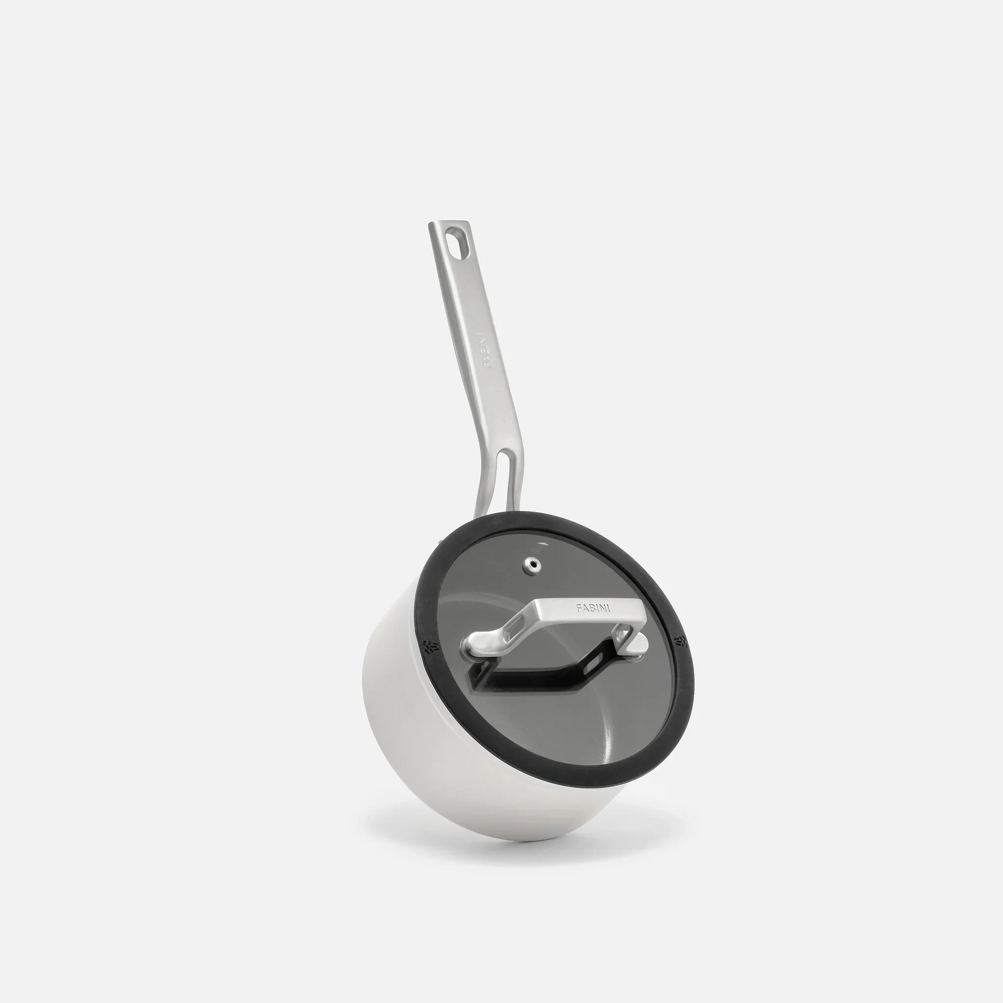 Rajnica Meda 4.0, ø 16 cm (1,3 l) - Nepriľnavá rajnica s keramickým povrchom s pokrievkou, sivá