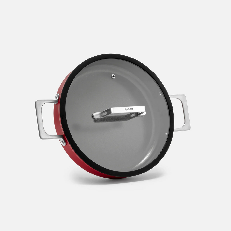 Tegame panvica Meda 4.0, ø 28 cm - Nepriľnavá panvica s keramickým povrchom s pokrievkou, vínová