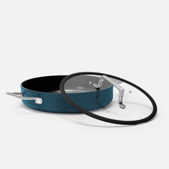 Tegame panvica Meda 4.0, ø 28 cm - Nepriľnavá panvica s keramickým povrchom s pokrievkou, modrá
