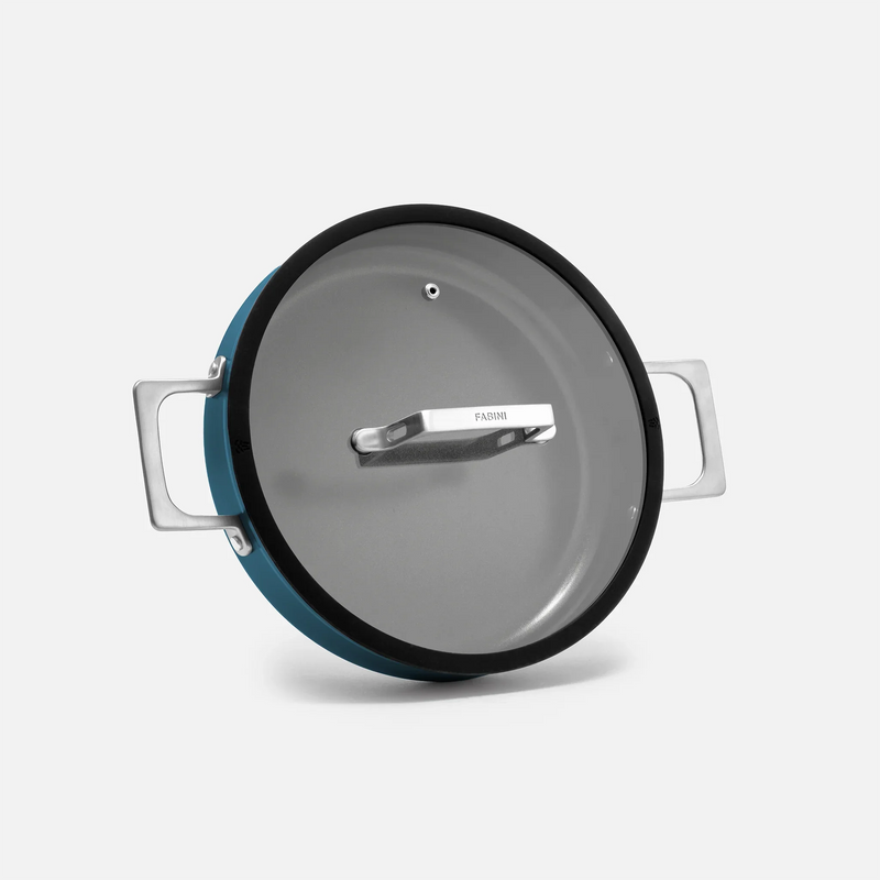 Tegame panvica Meda 4.0, ø 28 cm - Nepriľnavá panvica s keramickým povrchom s pokrievkou, modrá