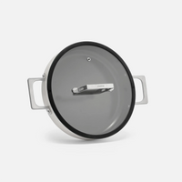 Tegame panvica Meda 4.0, ø 28 cm - Nepriľnavá panvica s keramickým povrchom s pokrievkou, sivá