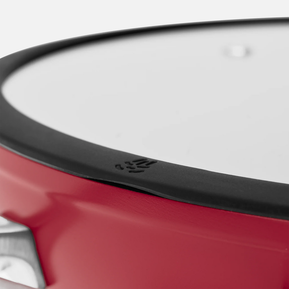 Wok panvica Meda 4.0, ø 28 cm - Nepriľnavá panvica s keramickým povrchom s pokrievkou, vínová