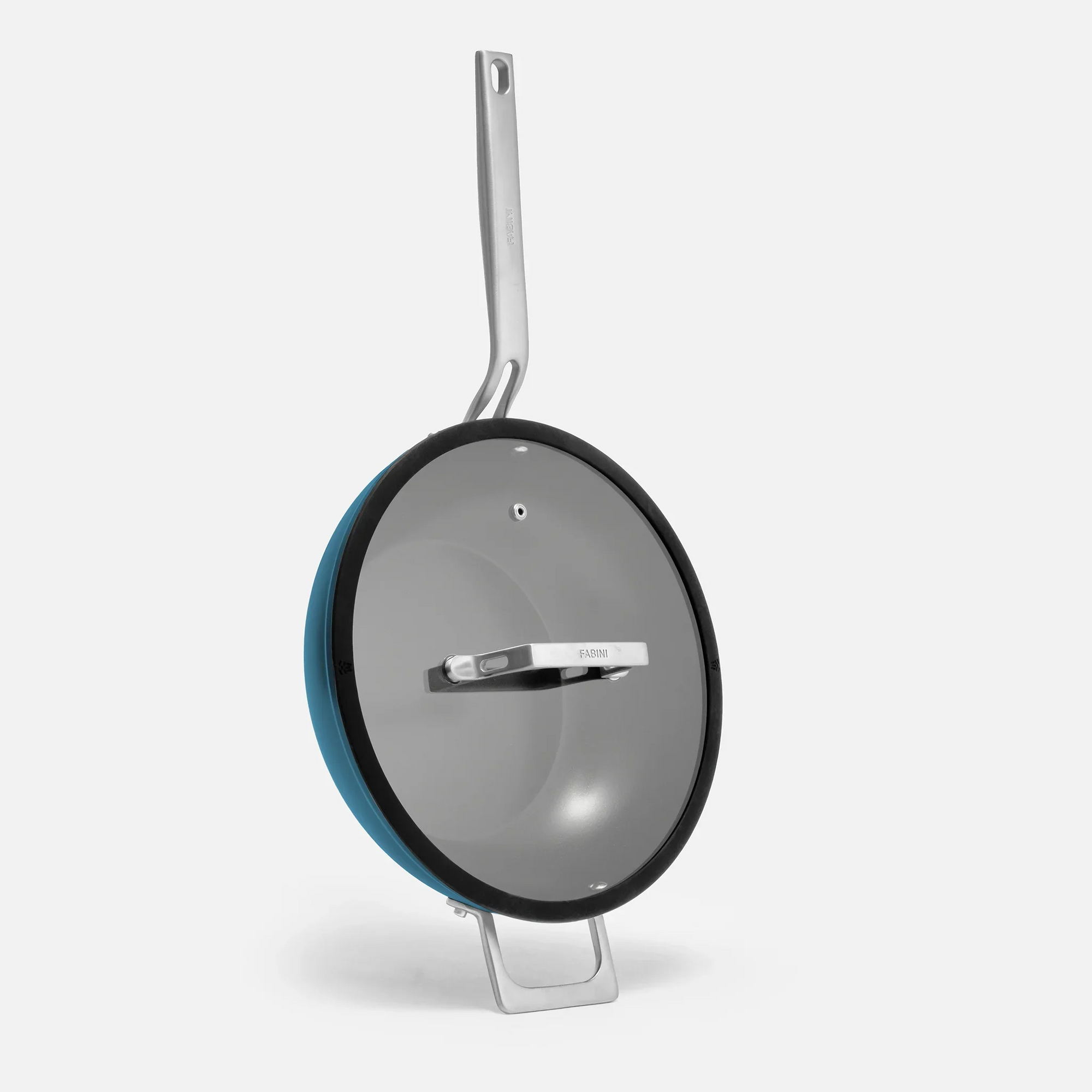 Wok panvica Meda 4.0, ø 28 cm - Nepriľnavá panvica s keramickým povrchom s pokrievkou, modrá