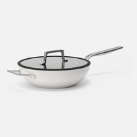 Wok panvica Meda 4.0, ø 28 cm - Nepriľnavá panvica s keramickým povrchom s pokrievkou, sivá