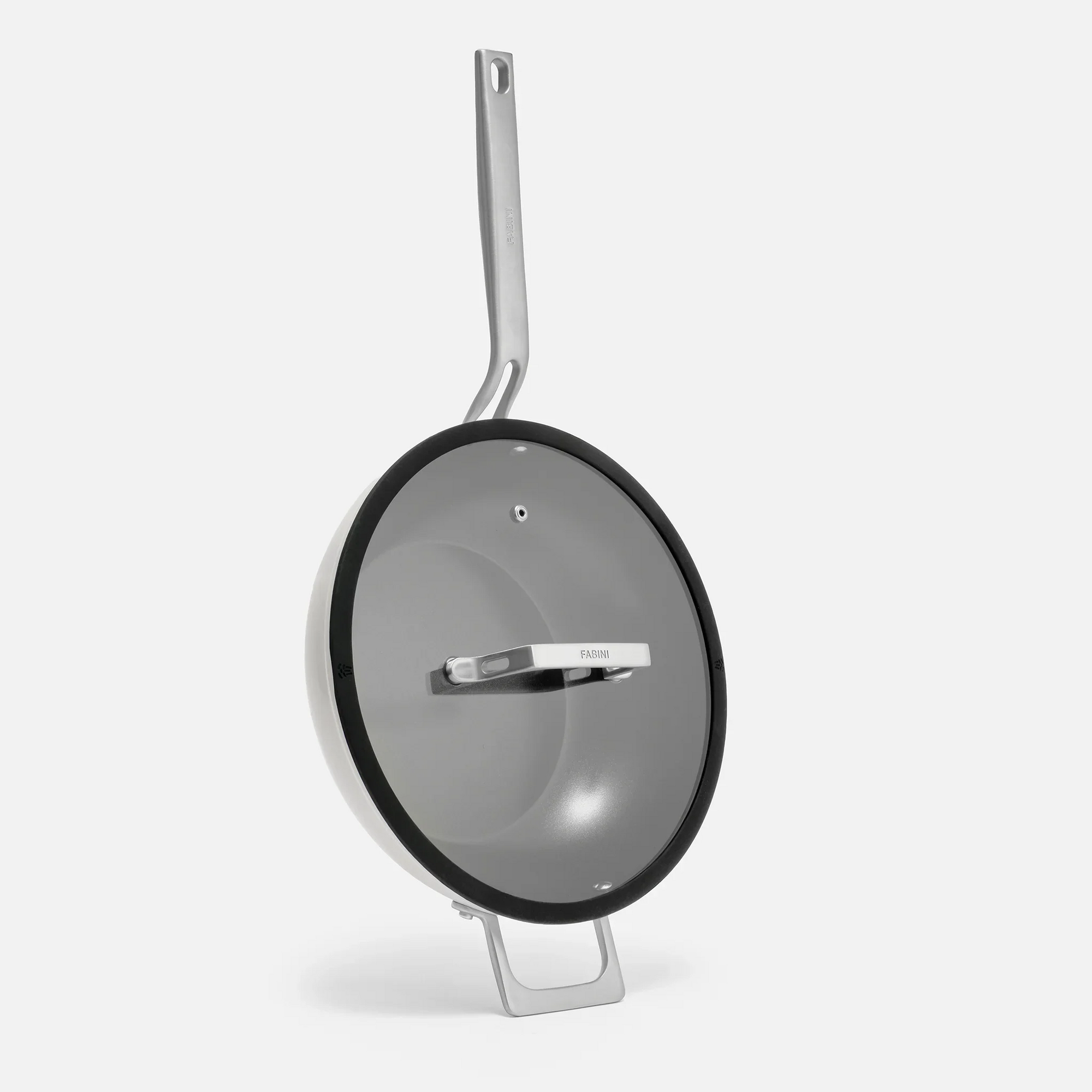 Wok panvica Meda 4.0, ø 28 cm - Nepriľnavá panvica s keramickým povrchom s pokrievkou, sivá