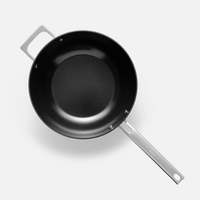 Wok panvica Meda 4.0, ø 28 cm - Nepriľnavá panvica s keramickým povrchom s pokrievkou, sivá