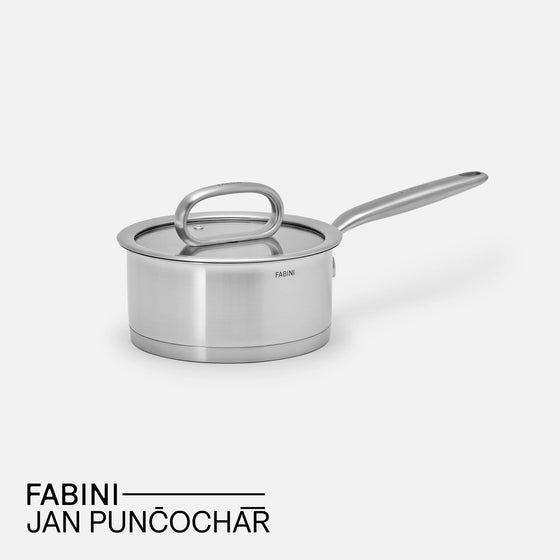 Rajnica FABINI & Punčochář, ø 16 cm (1,2 l) - Nerezová beznitová rajnica z jednovrstvovej nerezovej ocele so sklenenou pokrievkou