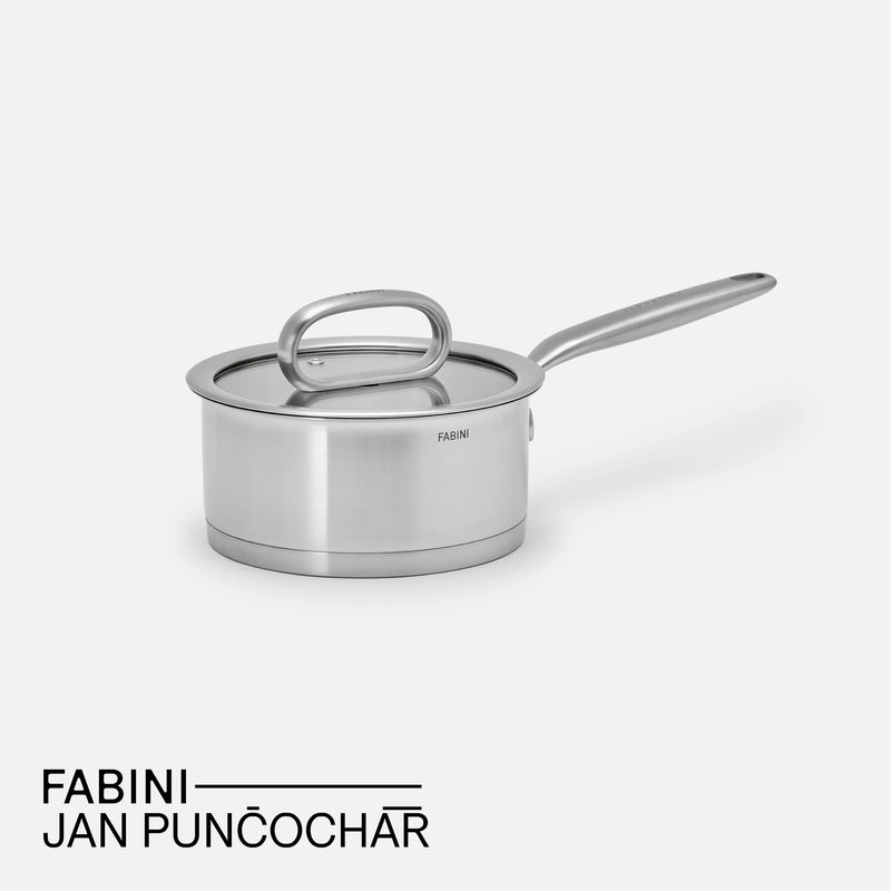 Rajnica FABINI & Punčochář, ø 16 cm (1,2 l) - Nerezová beznitová rajnica z jednovrstvovej nerezovej ocele so sklenenou pokrievkou