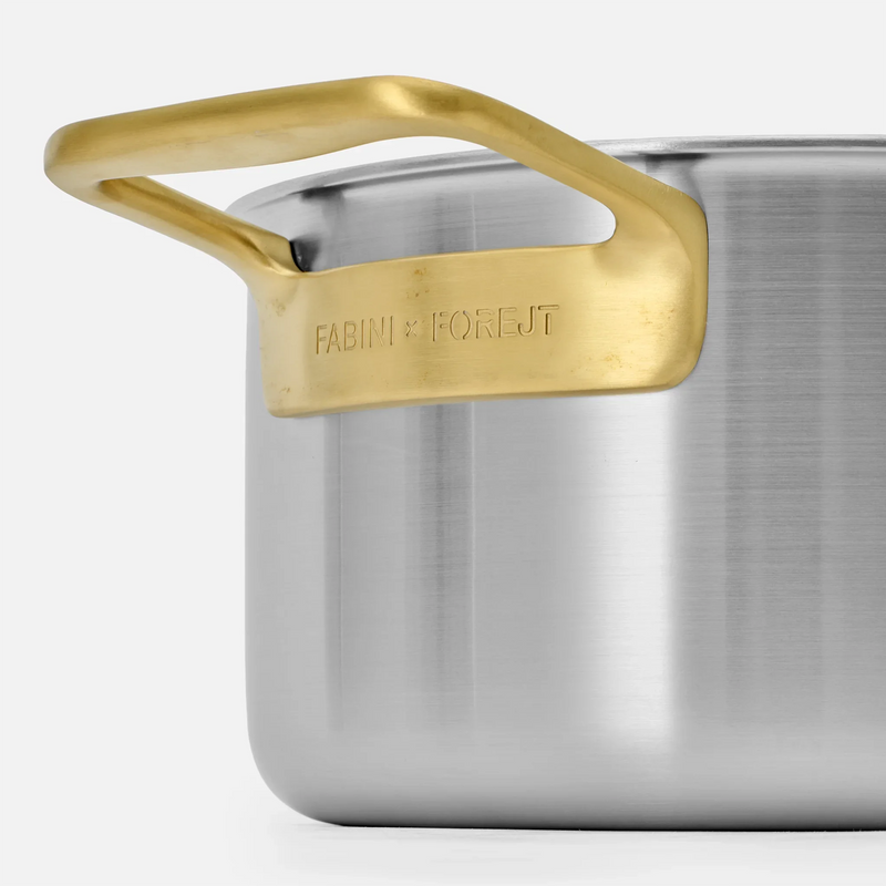Stredná sada FABINI & Forejt, 6 dielov - Nerezový beznitový riad z viacvrstvovej nerezovej ocele