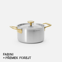 Hrniec FABINI & Forejt, ø 20 cm (3 l) - Nerezový beznitový hrniec z viacvrstvovej nerezovej ocele s pokrievkou