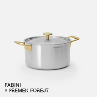 Kastról FABINI & Forejt, ø 24 cm (5,5 l) - Nerezový beznitový kastról z viacvrstvovej nerezovej ocele s pokrievkou