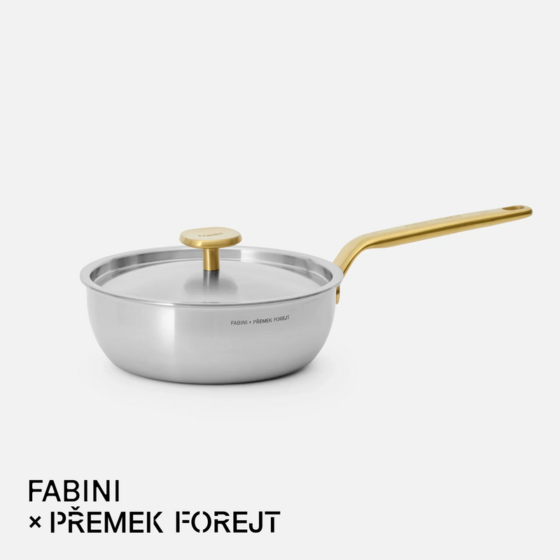 Kónická rajnica FABINI & Forejt, ø 20 cm (1,5 l) - Nerezová beznitová rajnica z viacvrstvovej nerezovej ocele s pokrievkou