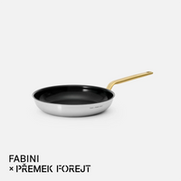 Panvica FABINI & Forejt, ø 26 cm - Nepriľnavá nerezová beznitová panvica z viacvrstvovej nerezovej ocele s keramickým povrchom bez pokrievky