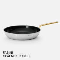 Panvica FABINI & Forejt, ø 30 cm - Nepriľnavá nerezová beznitová panvica z viacvrstvovej nerezovej ocele s keramickým povrchom bez pokrievky