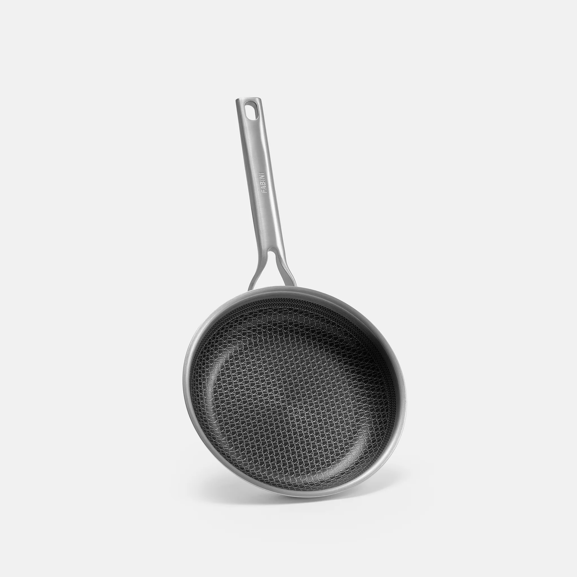Panvica FABINI & Těhotnej kuchař 2.0, ø 20 cm - Nerezová beznitová panvica s hybridným keramickým povrchom bez pokrievky