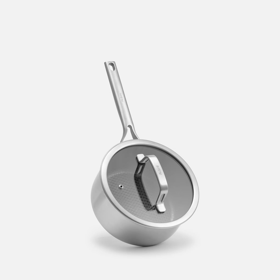 Rajnica FABINI & Těhotnej kuchař 2.0, ø 20 cm (3 l) - Nerezová beznytová rajnica s hybridným keramickým povrchom z viacvrstvovej nerezovej ocele s pokrievkou