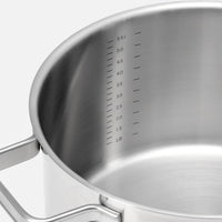 Hrniec Core Standard, ø 24 cm (5,5 l) - Nerezový beznitový hrniec z jednovrstvovej nerezovej ocele s pokrievkou
