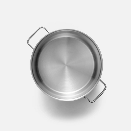 Hrniec Core Standard, ø 24 cm (5,5 l) - Nerezový beznitový hrniec z jednovrstvovej nerezovej ocele s pokrievkou