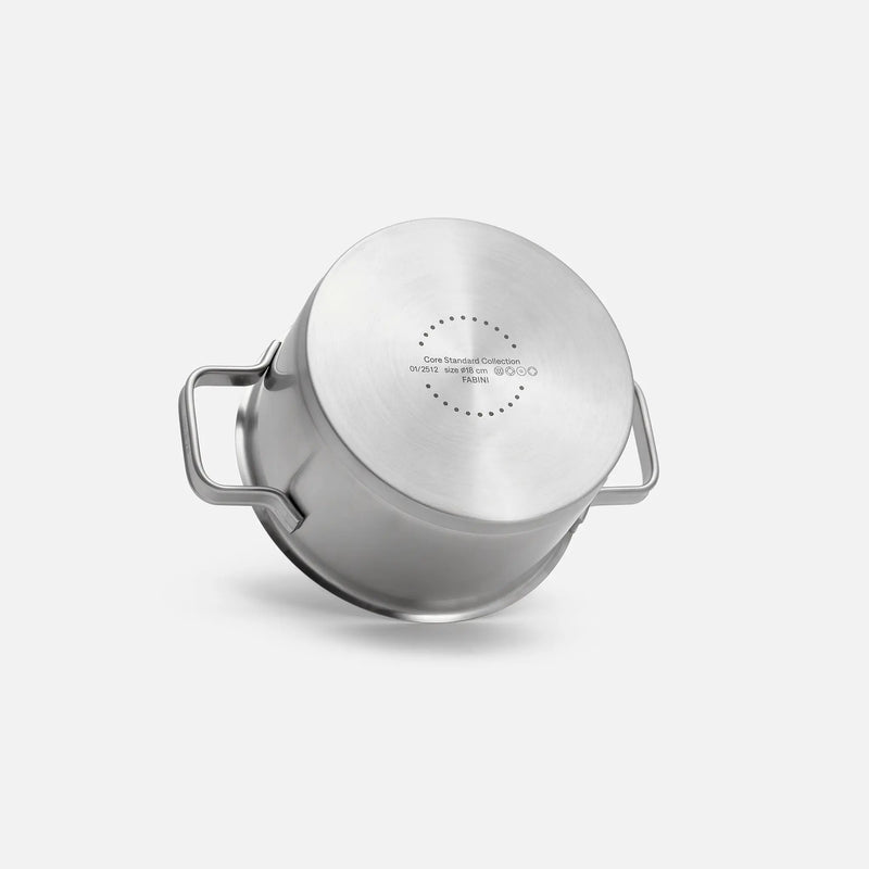 Kastról Core Standard, ø 18 cm (2 l) - Nerezový beznitový kastról z jednovrstvovej nerezovej ocele s pokrievkou