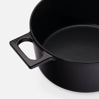 Kastról Mattia 3.0 Standard, ø 26 cm (5,5 l) - Smaltovaný liatinový kastról s pokrievkou, lesklý čierny