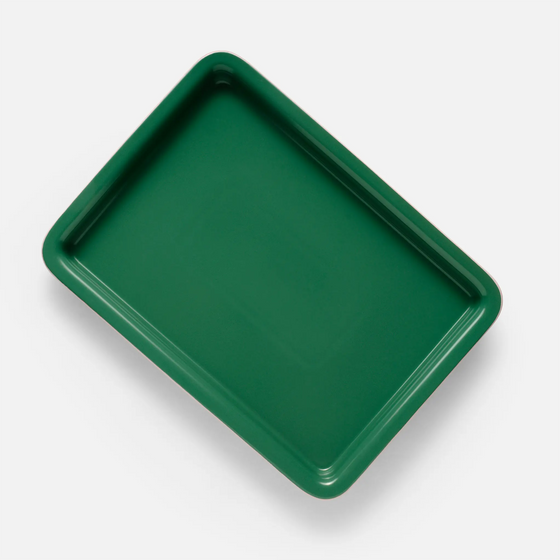 Hranatá koláčová forma FABINI & Surová dcérka, 38 × 27 cm - Kameninová forma, zelená