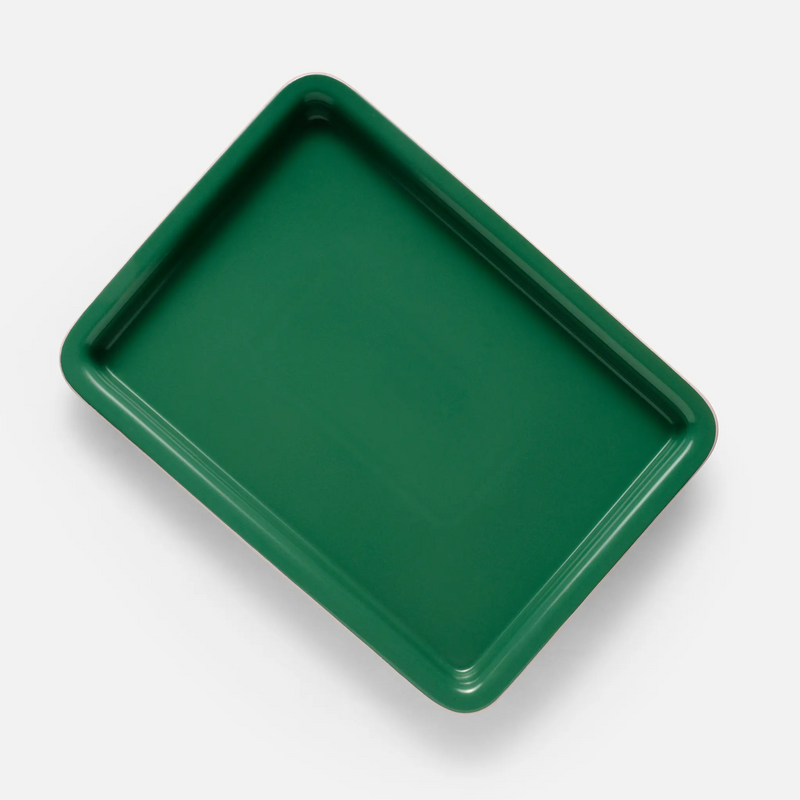 Hranatá koláčová forma FABINI & Surová dcérka, 38 × 27 cm - Kameninová forma, zelená