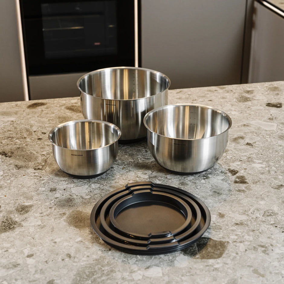 Sada mís FABINI & Těhotnej kuchař, 6 dielov - Nerezové misy