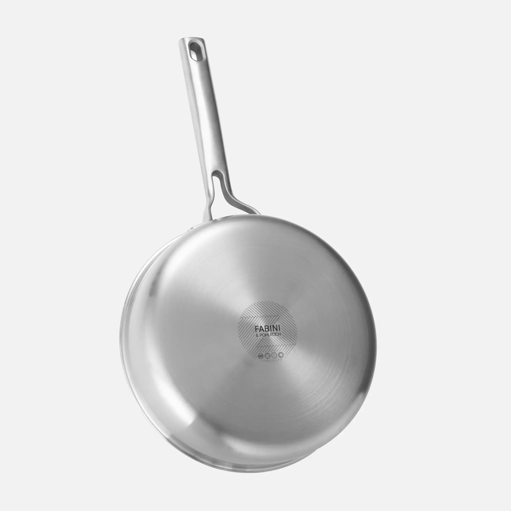 Hlboká panvica FABINI & Pohlreich, ø 24 cm (2,5 l) - Nerezová beznitová hlboká panvica z päťvrstvovej nerezovej ocele s pokrievkou