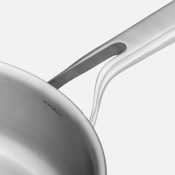 Hlboká panvica FABINI & Pohlreich, ø 24 cm (2,5 l) - Nerezová beznitová hlboká panvica z päťvrstvovej nerezovej ocele s pokrievkou