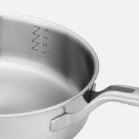 Hlboká panvica FABINI & Pohlreich, ø 24 cm (2,5 l) - Nerezová beznitová hlboká panvica z päťvrstvovej nerezovej ocele s pokrievkou