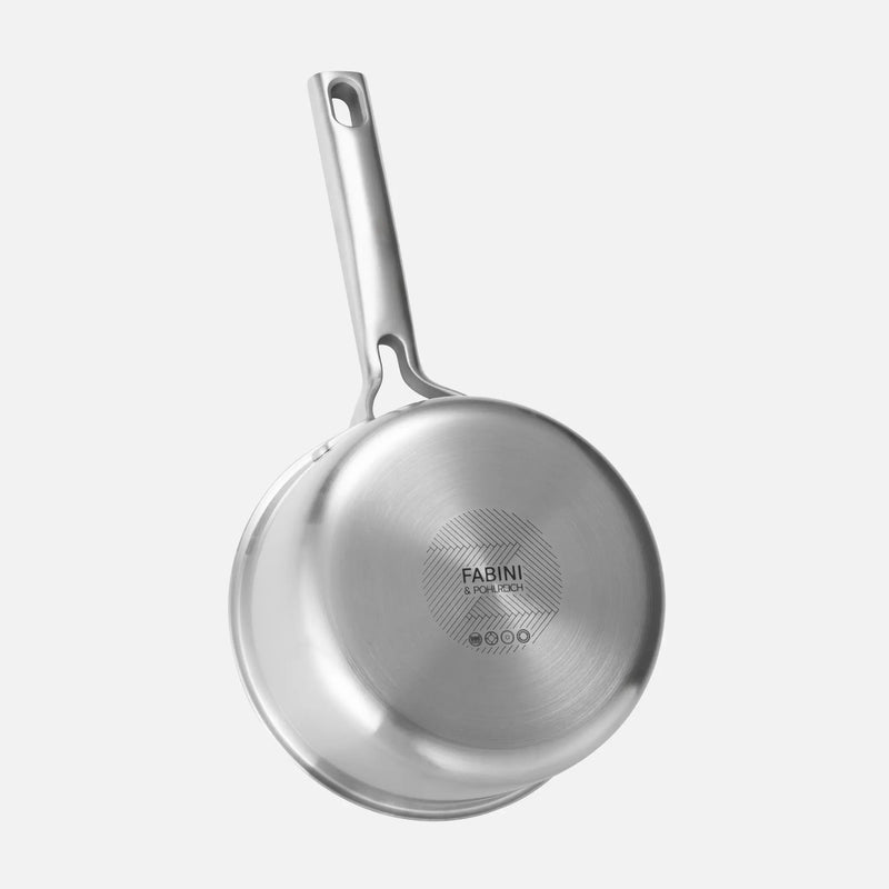 Rajnica FABINI & Pohlreich, ø 16 cm (1,2 l) - Nerezová beznitová rajnica z päťvrstvovej nerezovej ocele s pokrievkou