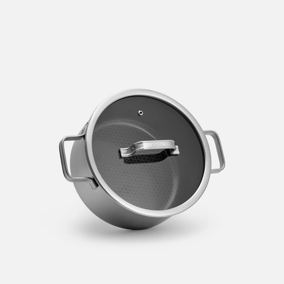 Hrniec Hybrid, ø 24 cm (4 l) - Nerezový hrniec s keramickým hybridným povrchom z viacvrstvovej nerezovej ocele s pokrievkou