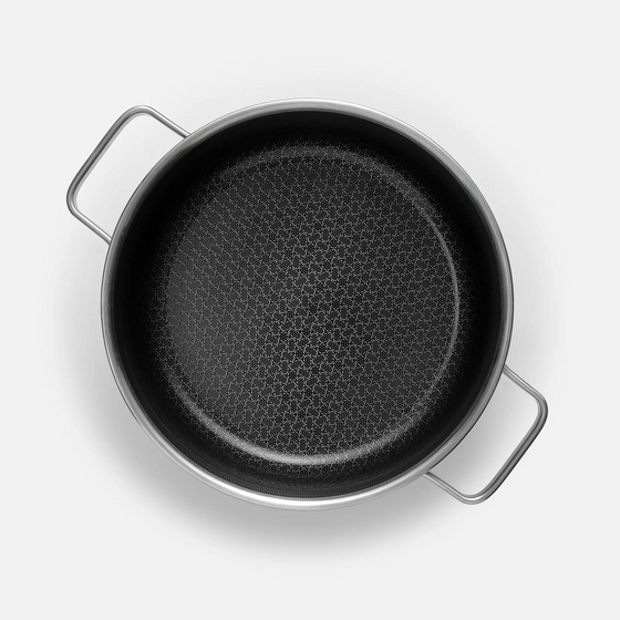 Hrniec Hybrid, ø 24 cm (4 l) - Nerezový hrniec s keramickým hybridným povrchom z viacvrstvovej nerezovej ocele s pokrievkou