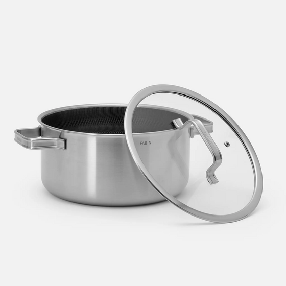 Hrniec Hybrid, ø 24 cm (4 l) - Nerezový hrniec s keramickým hybridným povrchom z viacvrstvovej nerezovej ocele s pokrievkou