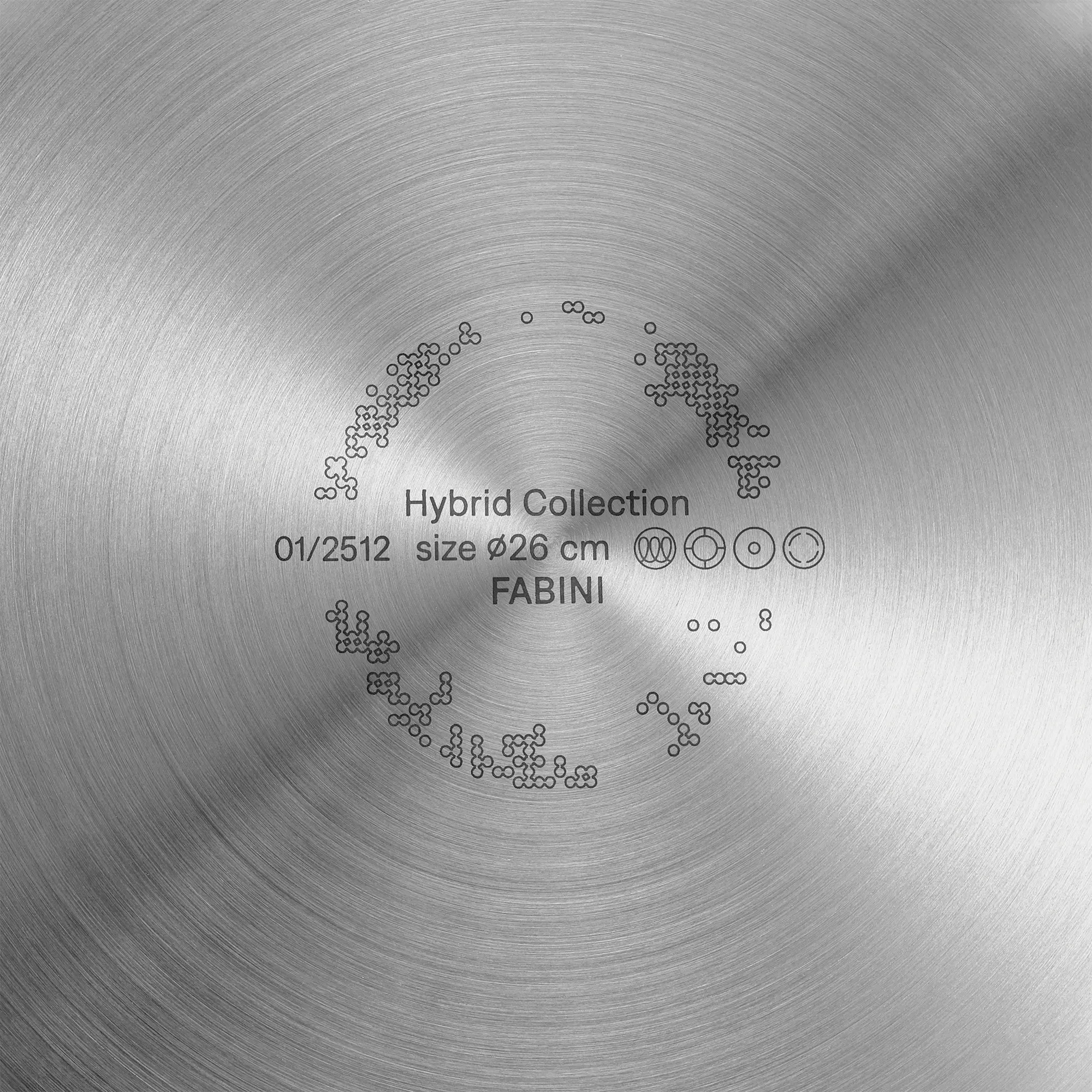 Panvica Hybrid, ø 26 cm - Nerezová beznitová panvica s keramickým hybridným povrchom z viacvrstvovej nerezovej ocele bez pokrievky
